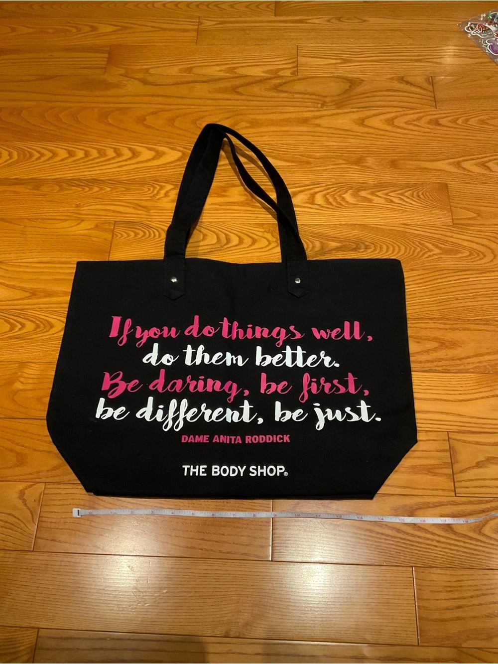 The Body Shop Black Tote - NWOT